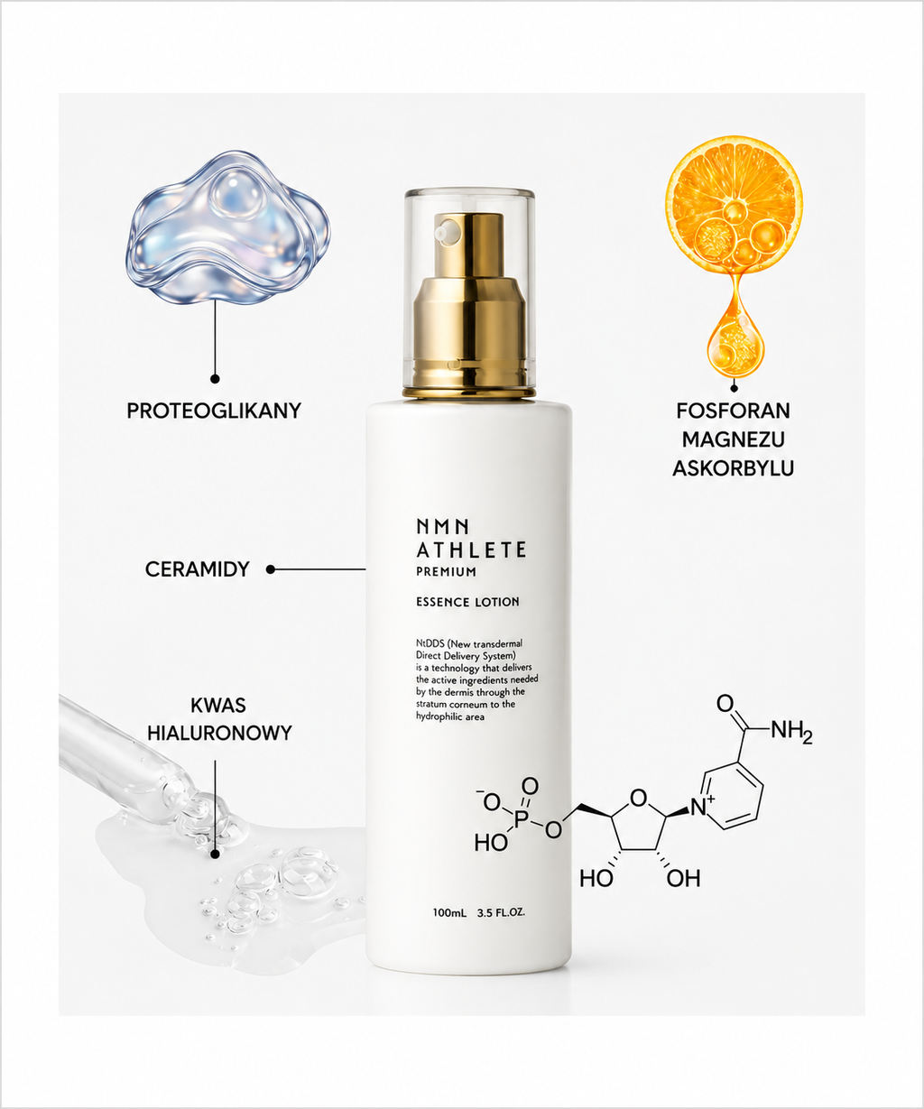 NMN ATHLETE Premium essence lotion - Esencja-lotion z NMN do intensywnego nawilżenia i blasku skóry*