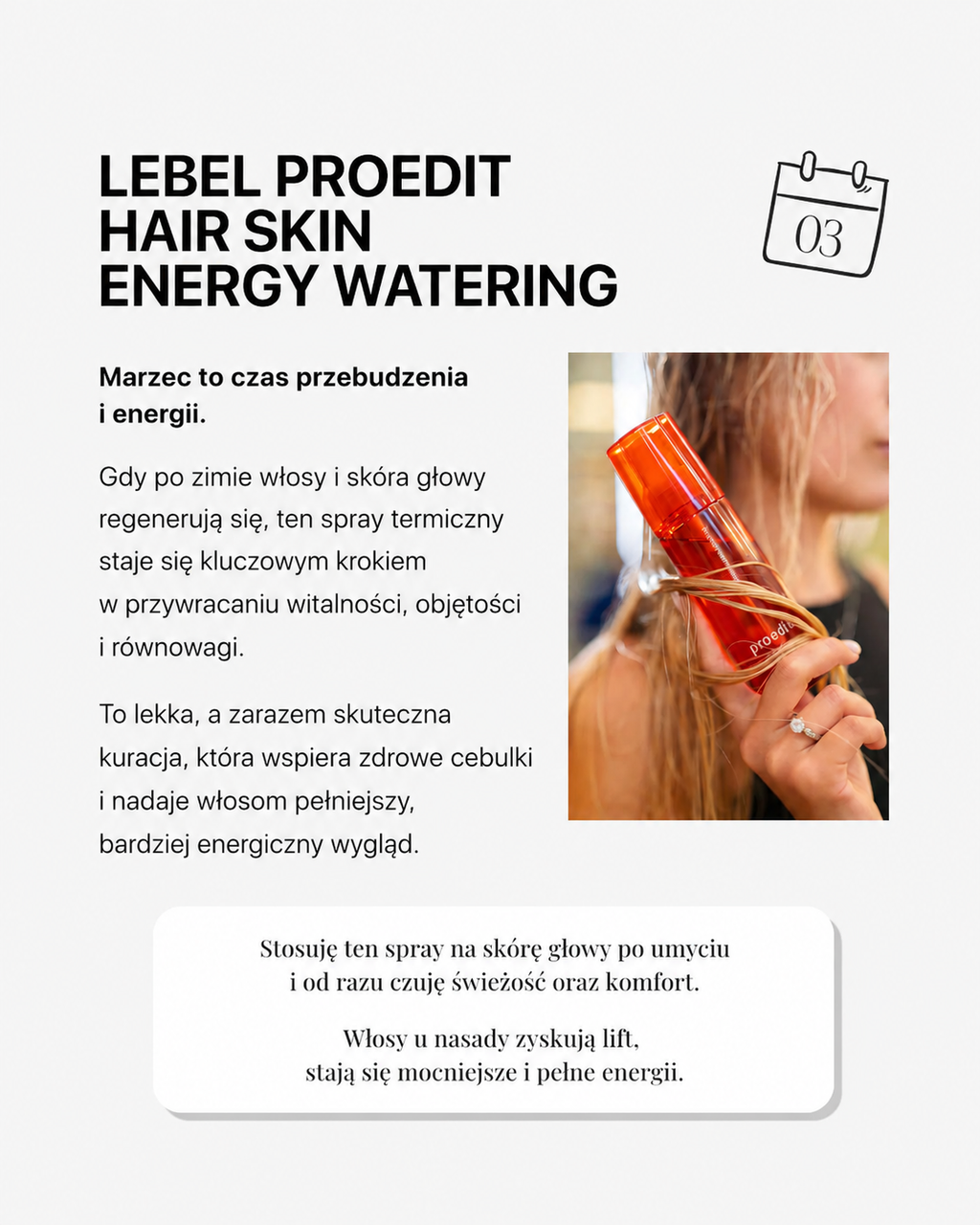 Proedit Hairskin Energy Watering - Energetyzujący spray do skóry głowy i włosów*
