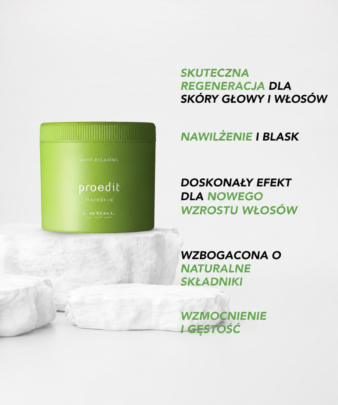 Proedit Hairskin Wake Relaxing mask - energetyzujący krem do objętości i wzrostu włosów