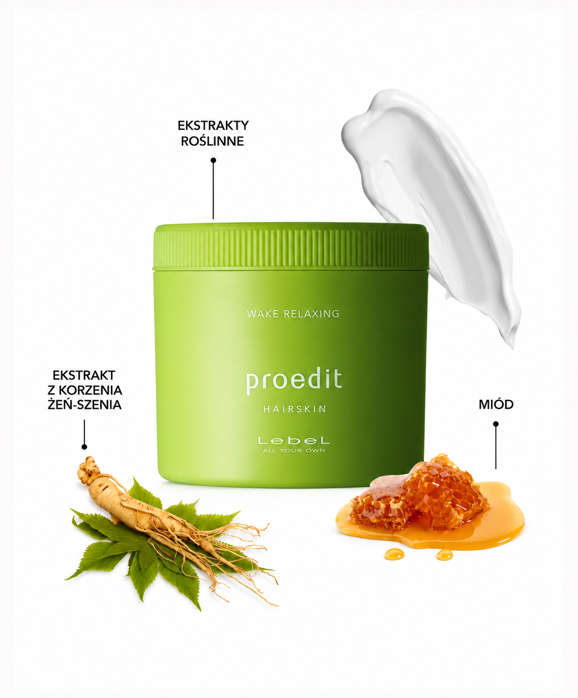Proedit Hairskin Wake Relaxing mask - energetyzujący krem do objętości i wzrostu włosów