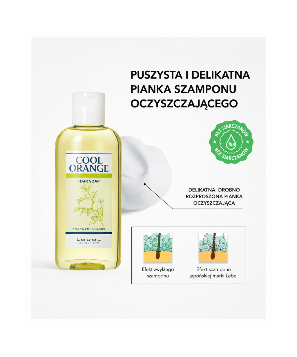 Cool Orange Shampoo – Bezsiarczynowy szampon do przetłuszczającej się skóry głowy skłonnej do łupieżu