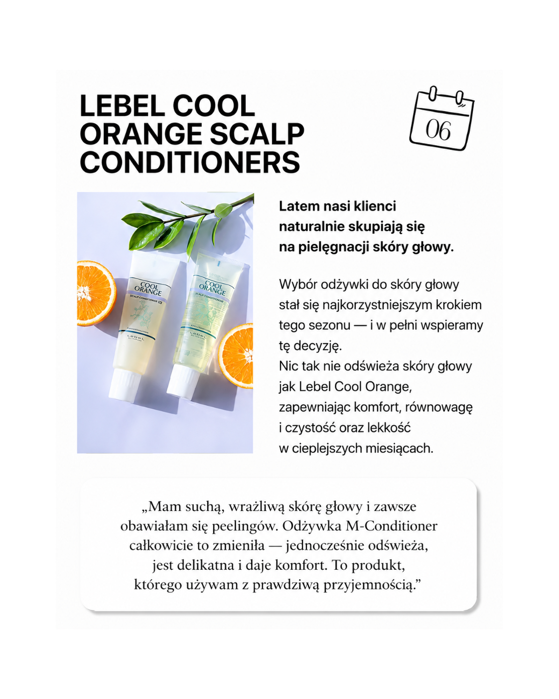 Lebel Cool Orange Scalp M-Conditioner – peeling do suchej i wrażliwej skóry głowy*