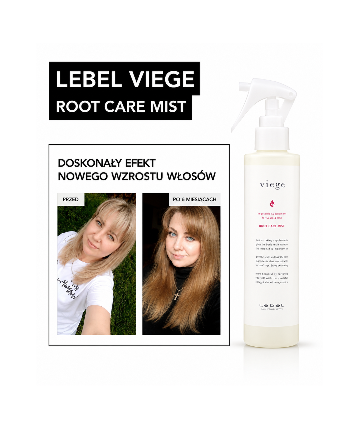Lebel Viege Root Care Mist – aktywny spray wzmacniający przeciw wypadaniu włosów i stymulujący wzrost*
