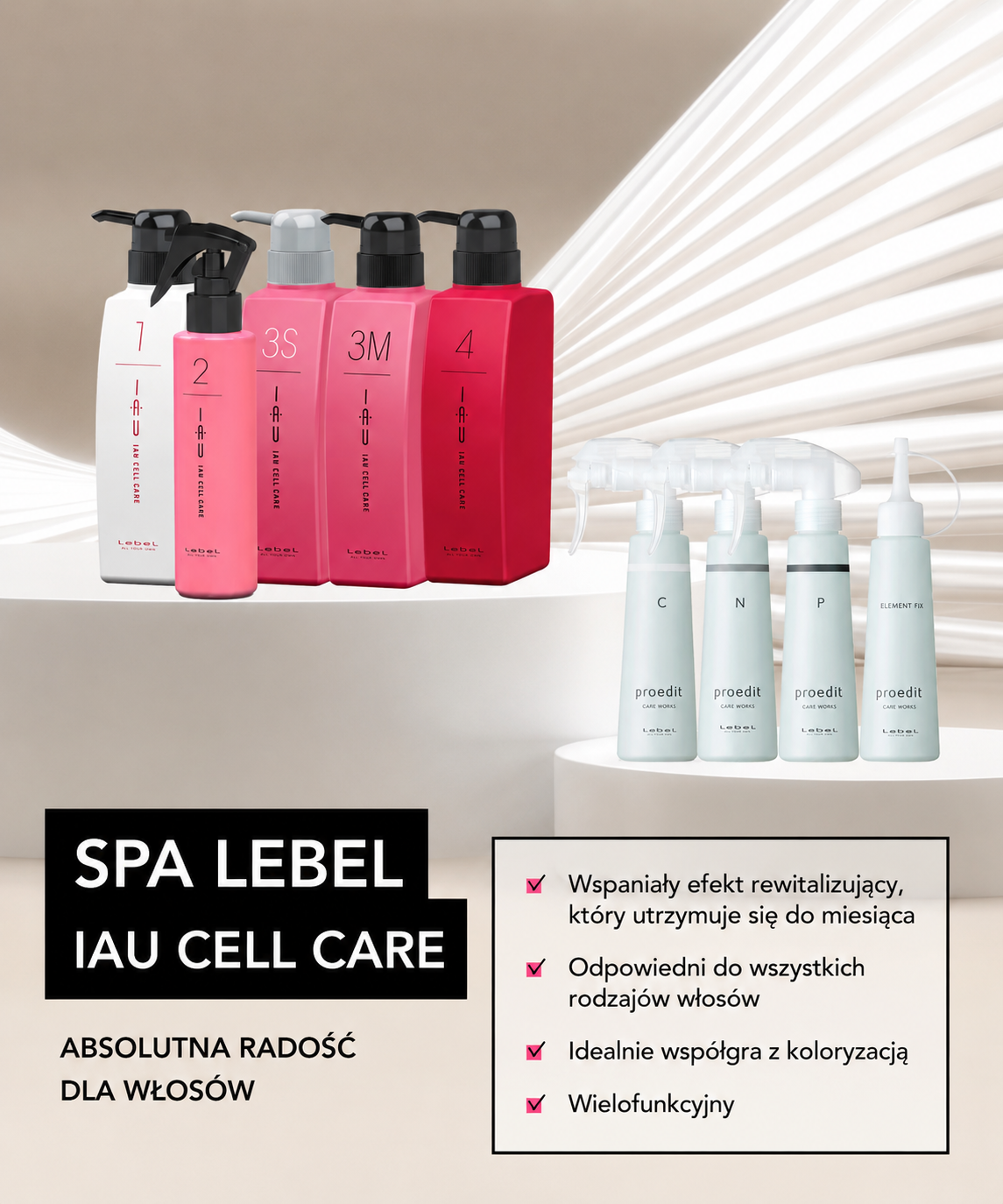 IAU Cell Care SPA (9 komponentów) - Molekularna odbudowa i głębokie nawilżenie struktury włosa*