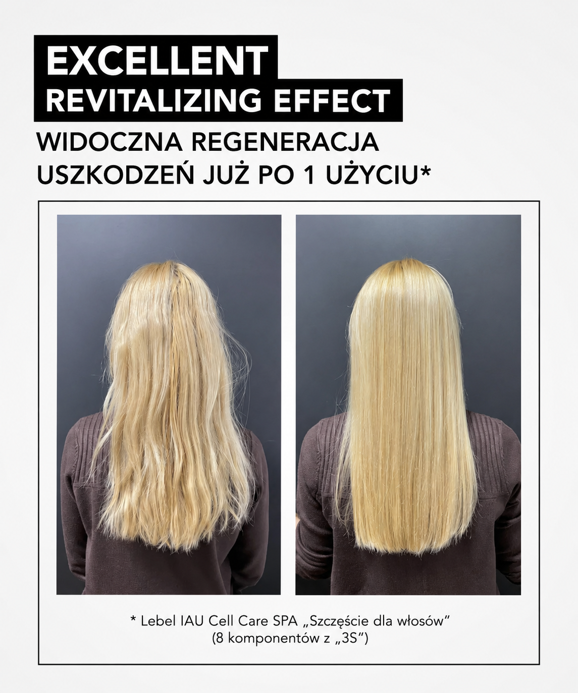 IAU Cell Care SPA (9 komponentów) - Molekularna odbudowa i głębokie nawilżenie struktury włosa*
