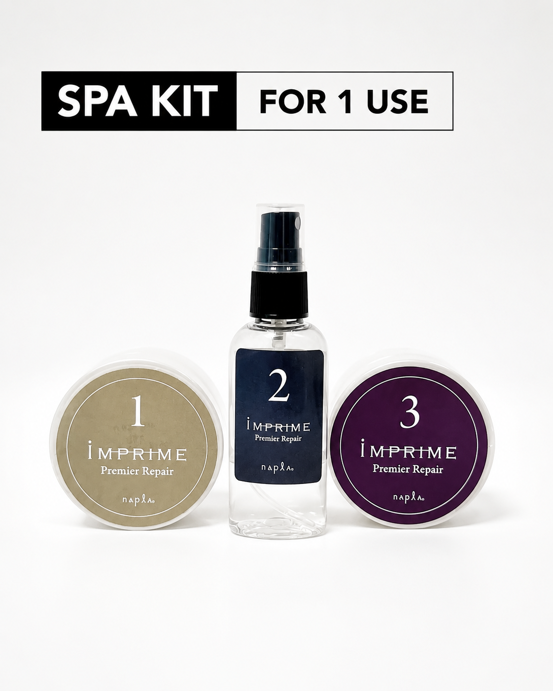 Napla Imprime Premier Repair – One Use Kit - profesjonalny salonowy zestaw do regeneracji włosów*