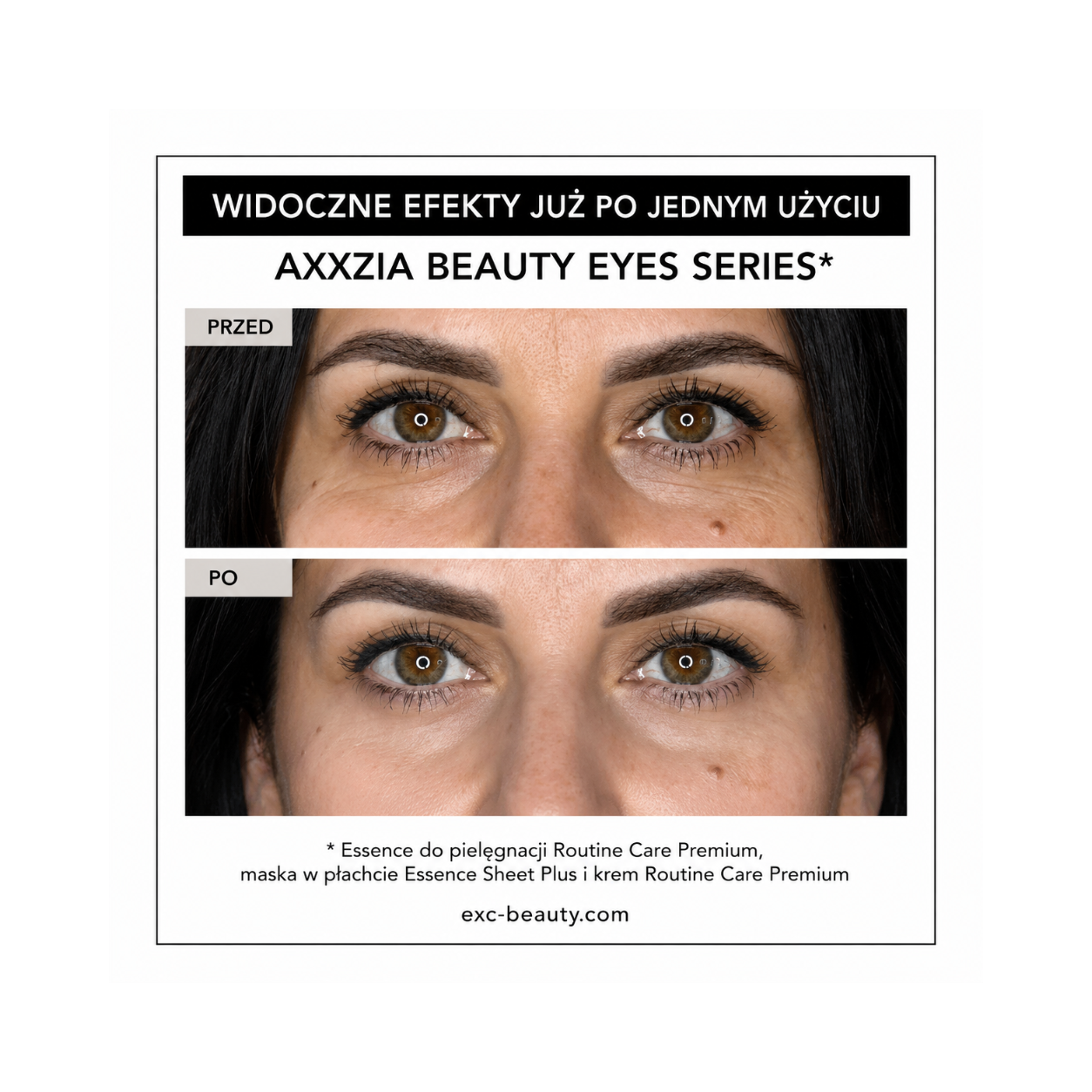 AXXZIA Beauty Eyes Routine Care Premium Essence – serum do delikatnej skóry wokół oczu z retinolem i kompleksem mineralnym