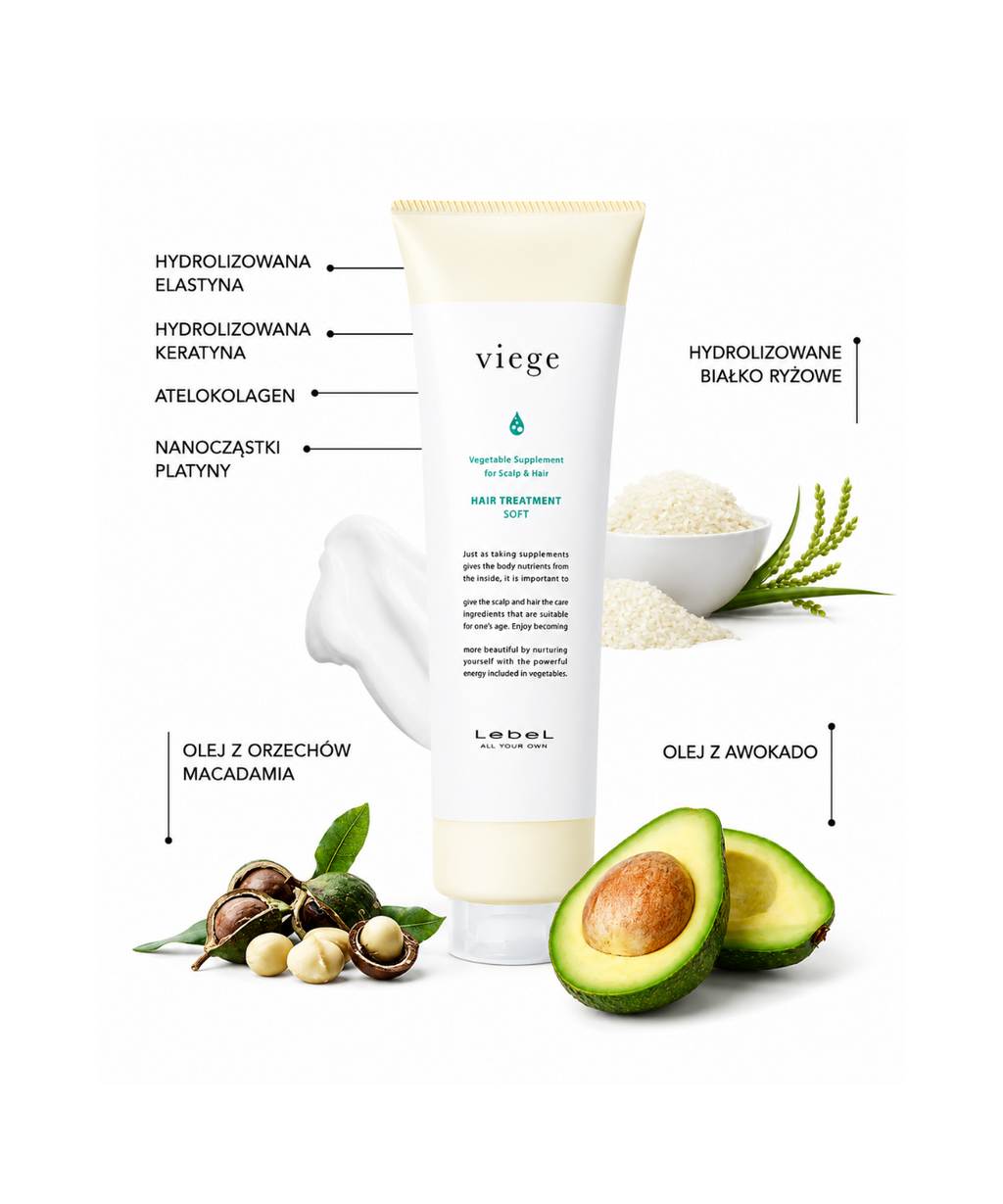 Lebel Viege Treatment SOFT - Maska do częstego stosowania*