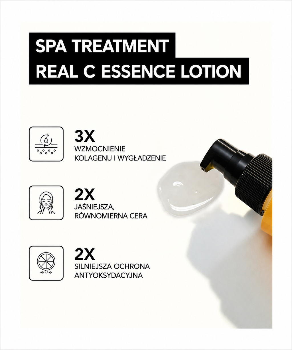 Real C-essence lotion - nawilżający lotion z 5% witaminą C, niacynamidem i retinolem