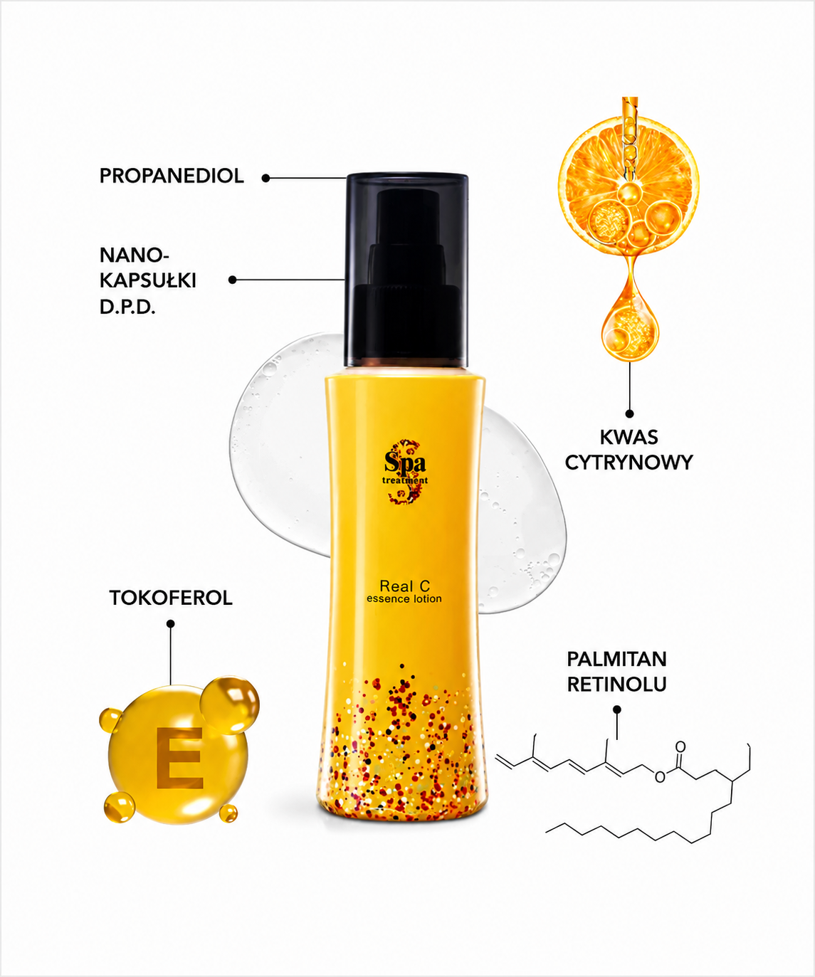 Real C-essence lotion - nawilżający lotion z 5% witaminą C, niacynamidem i retinolem