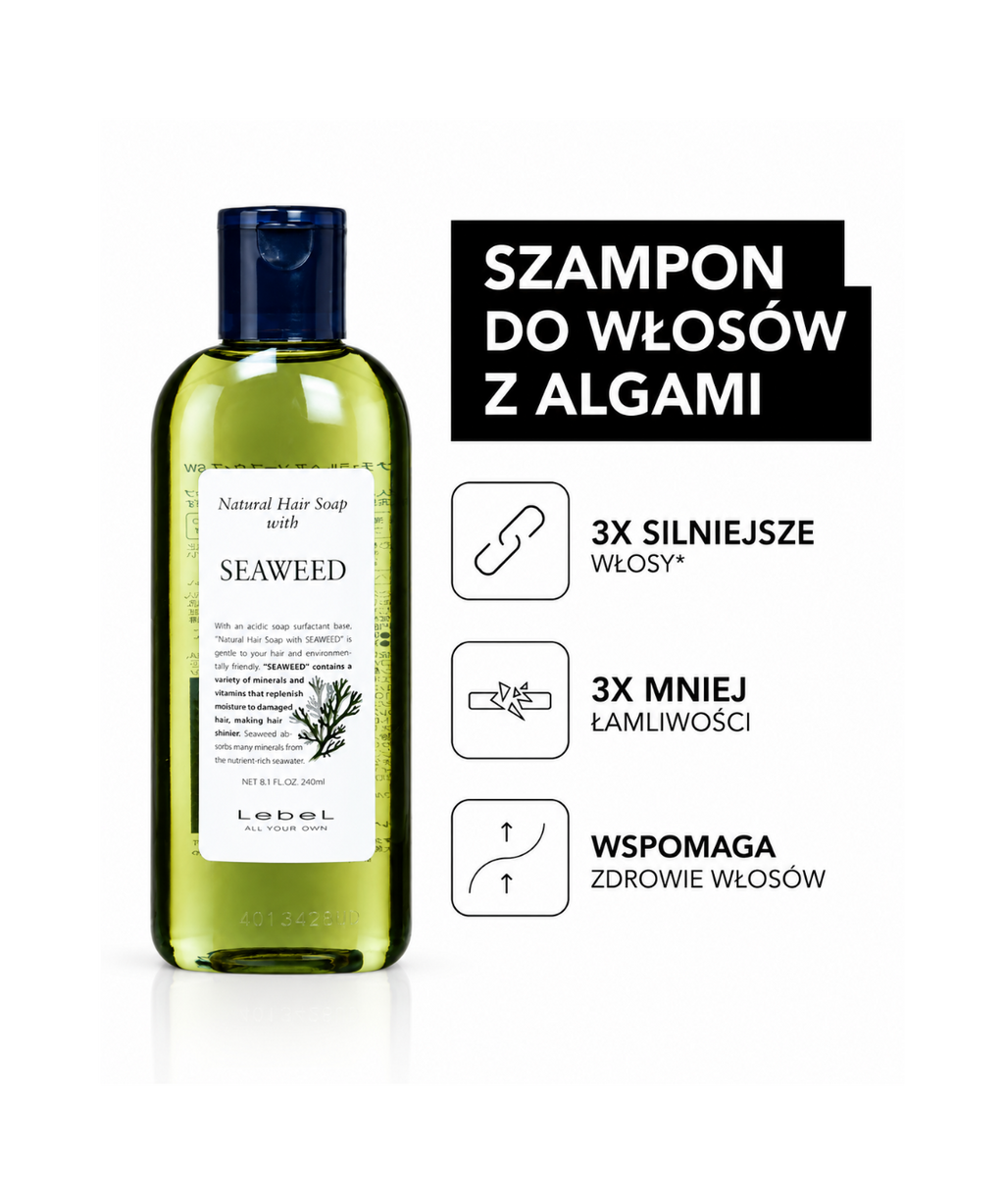 Natural Hair soap Seaweed - Do delikatnego oczyszczania włosów normalnych i lekko uszkodzonych*