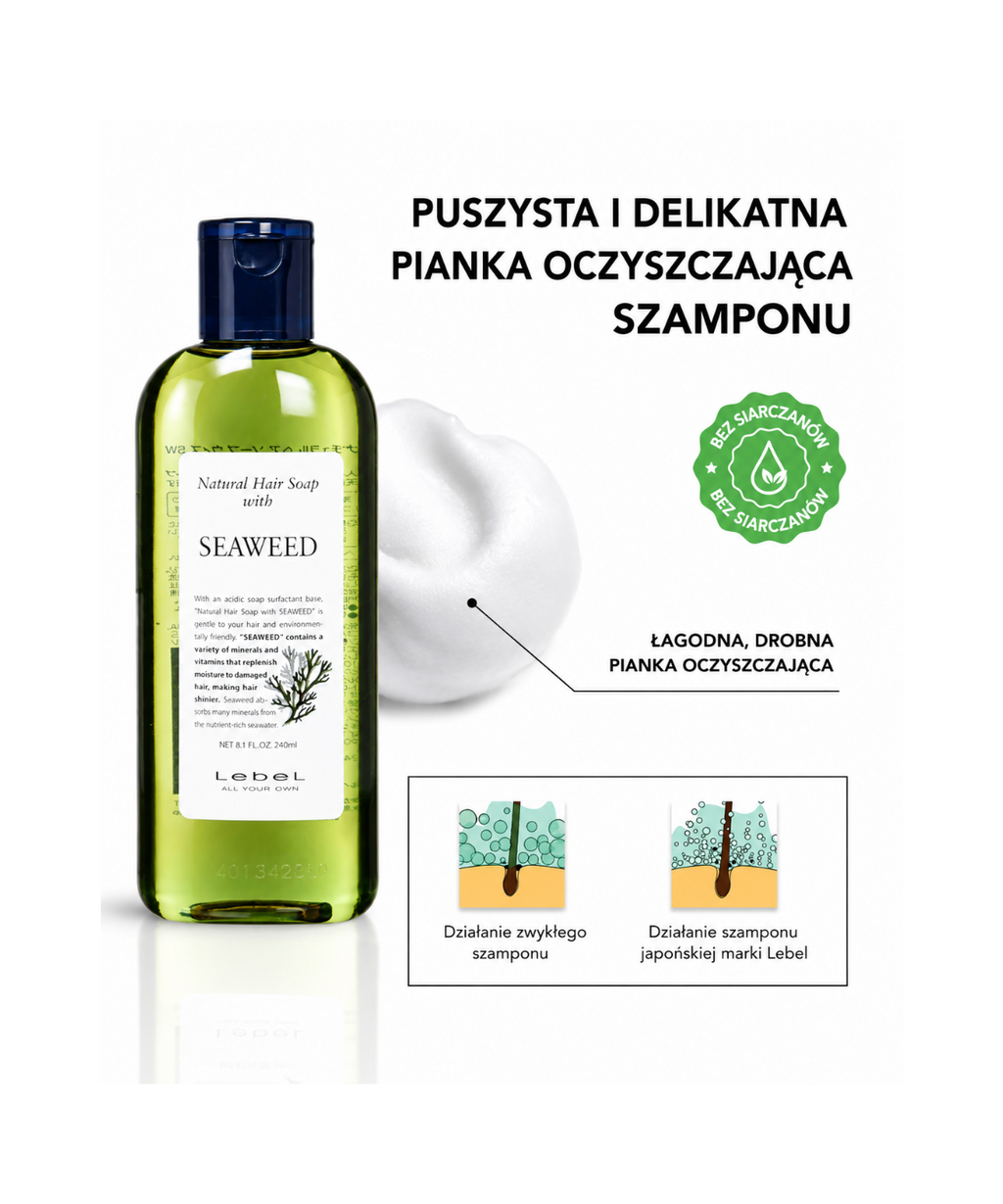 Natural Hair soap Seaweed - Do delikatnego oczyszczania włosów normalnych i lekko uszkodzonych*