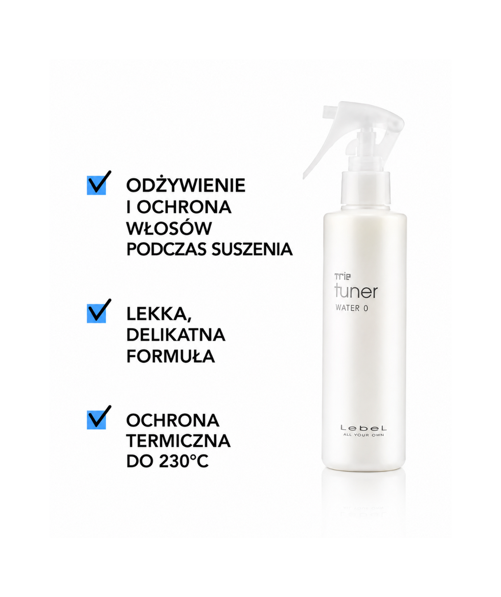 TRIE Tuner Water 0 „Silk Veil" – Spray do łatwego rozczesywania i ochrony włosów*
