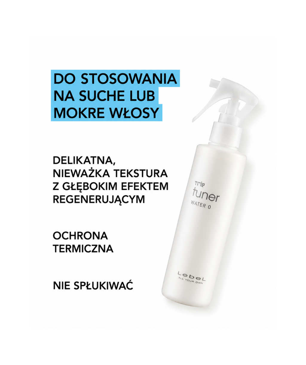 TRIE Tuner Water 0 „Silk Veil" – Spray do łatwego rozczesywania i ochrony włosów*