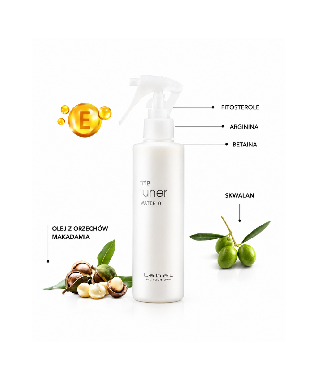 TRIE Tuner Water 0 „Silk Veil" – Spray do łatwego rozczesywania i ochrony włosów*