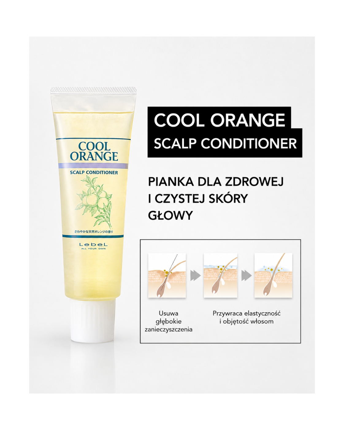 Lebel Cool Orange Scalp Conditioner – Peeling do normalnej i przetłuszczającej się skóry głowy*