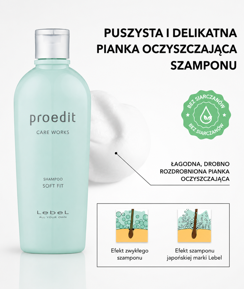 Proedit Soft Fit Hair Shampoo - Delikatny szampon nawilżający do włosów suchych*