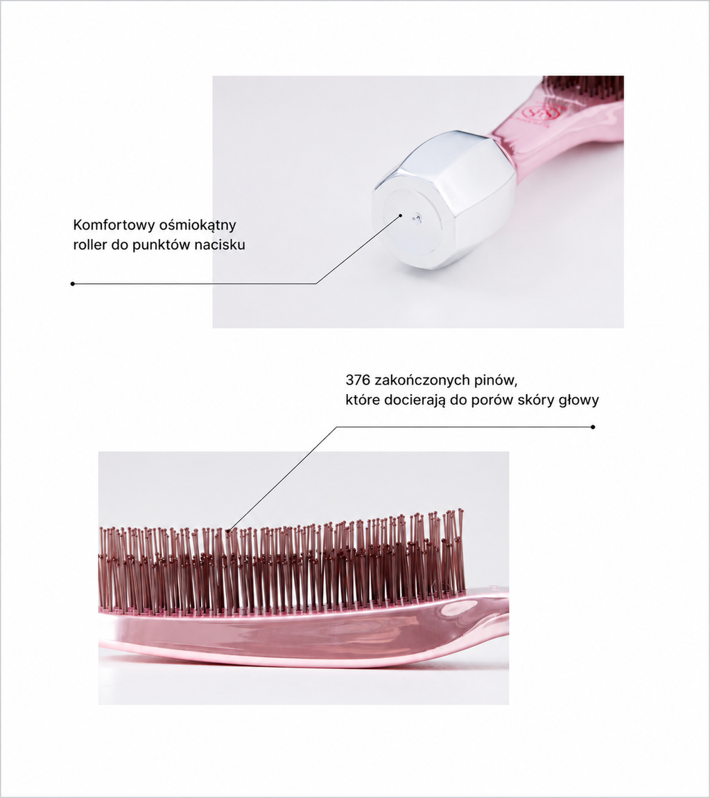 S-HEART-S Scalp Brush Bijulie Roller - szczotka do skóry głowy ze zintegrowanym rollerem akupresurowym*