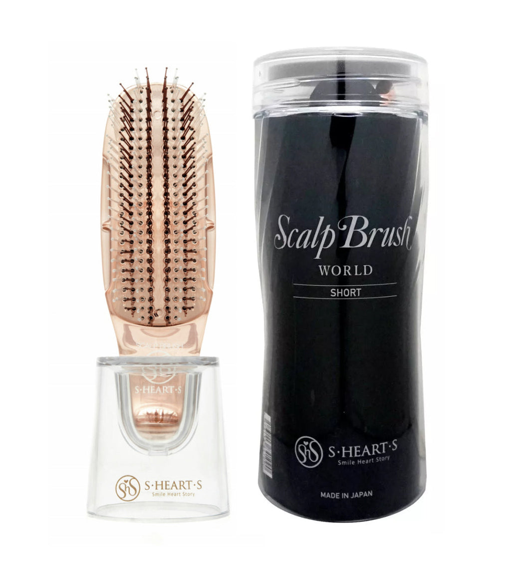 S-HEART-S Scalp Brush World Premium Short Gold - Grzebień do oczyszczania i masażu skóry głowy dla wszystkich typów włosów*