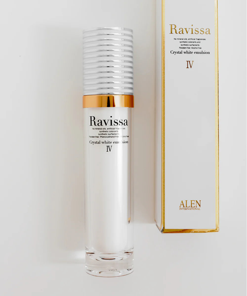 Ravissa Crystal White Emulsion – Rozświetlająca emulsja anti-age z peptydami i wodą wodorową*