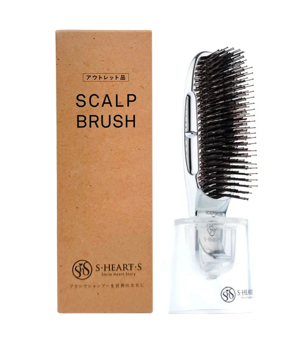 S-HEART-S Scalp Brush Plus Short Silver - Grzebień do oczyszczania i masażu – wszystkie typy włosów, szczególnie krótkie i średnie, o średniej lub większej gęstości*