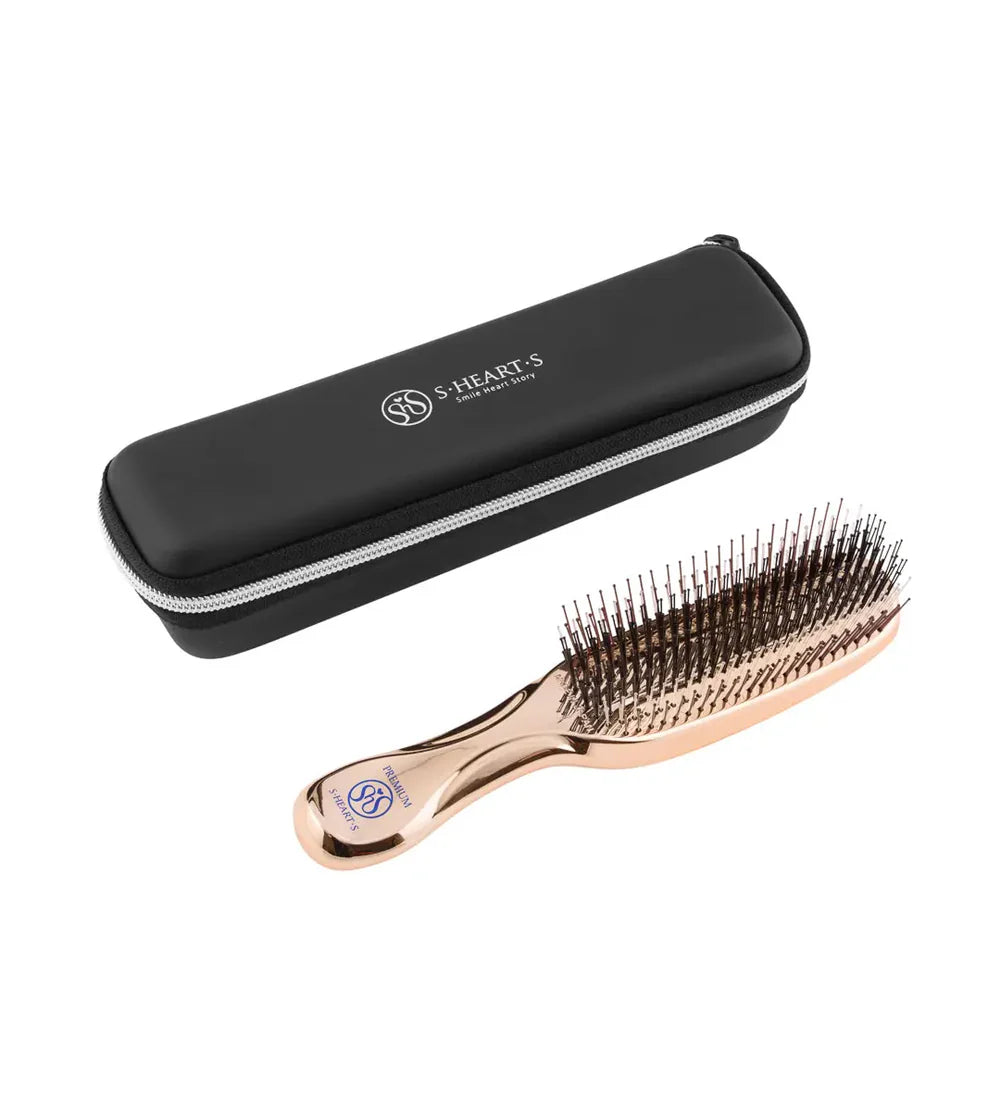 S-HEART-S Scalp Brush World Premium Long Champagne Gold Gift Box - szczotka do skóry głowy w pudełku prezentowym*