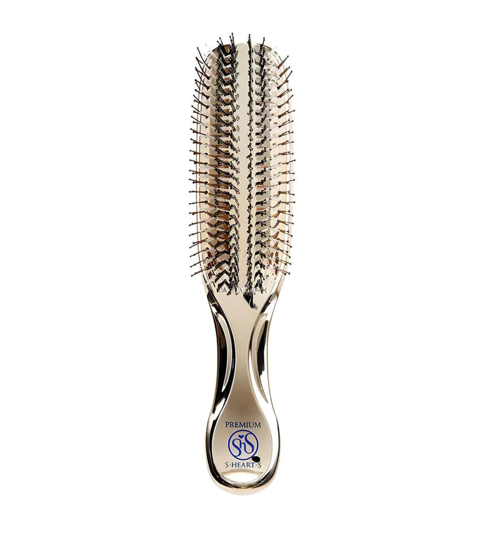 S-HEART-S Scalp Brush World Premium Long Champagne Gold Gift Box - szczotka do skóry głowy w pudełku prezentowym*
