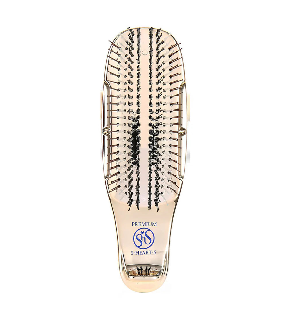 S-HEART-S Scalp Brush World Premium Short Gold - Grzebień do oczyszczania i masażu skóry głowy dla wszystkich typów włosów*