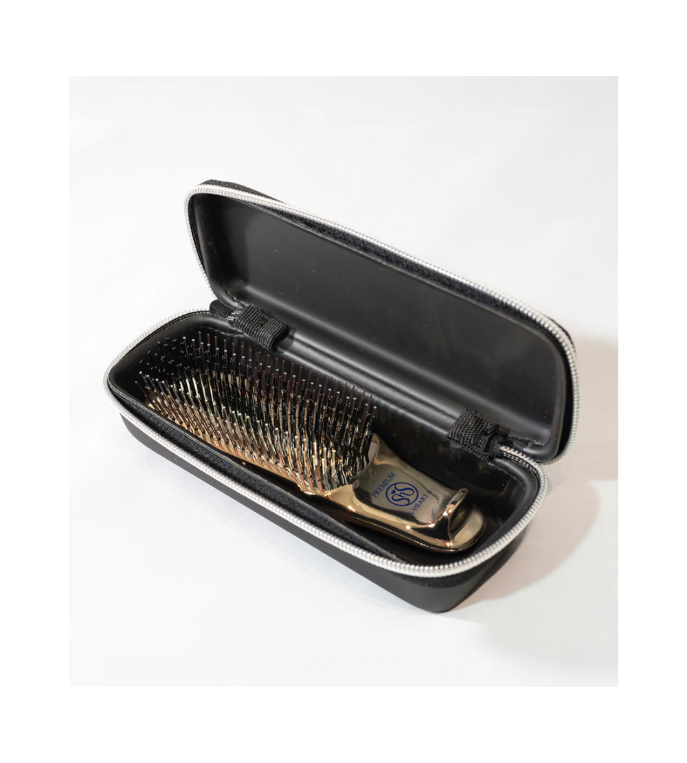 S-HEART-S Semi-Hard Comb Case Black for short brushes - Etui podróżne*