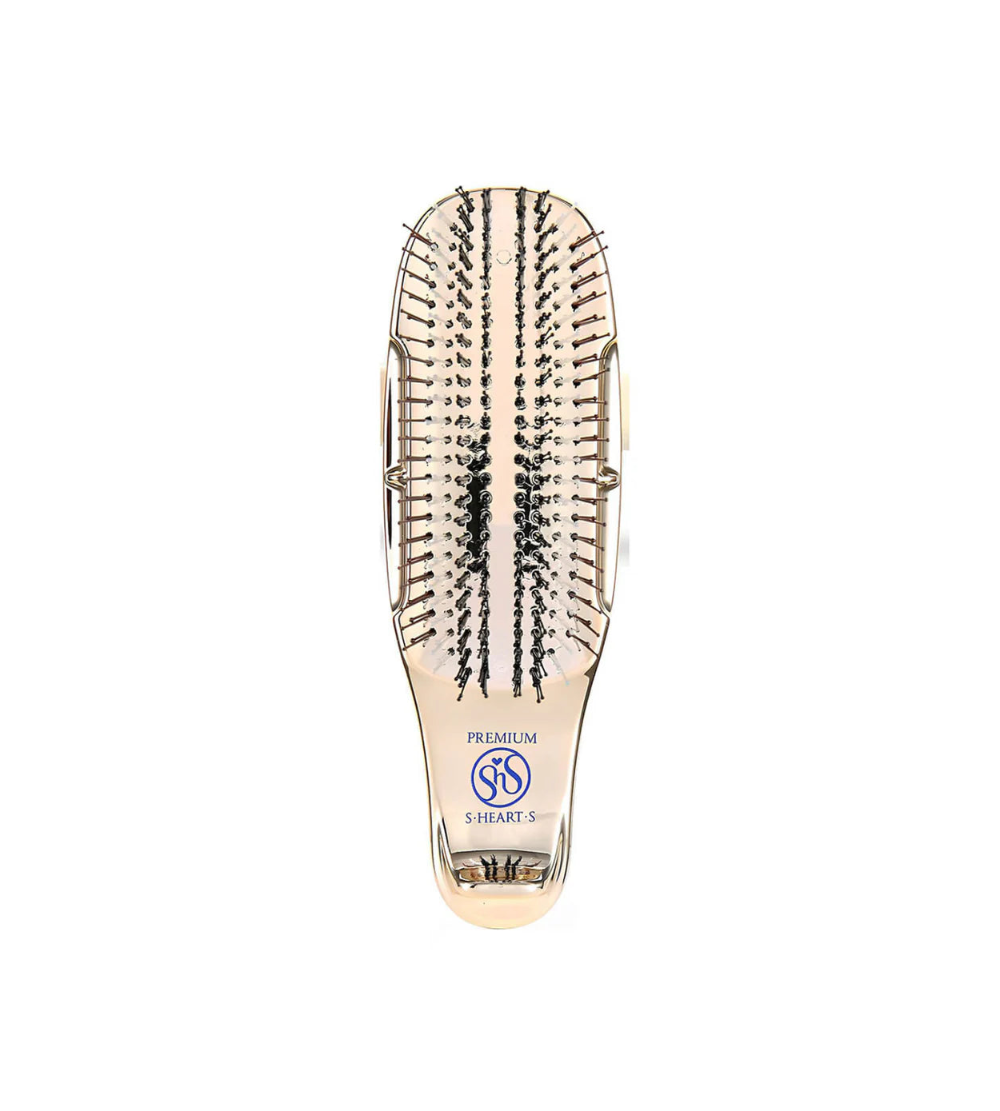 S-HEART-S Scalp Brush World Premium Short Champagne Gold Gift Box