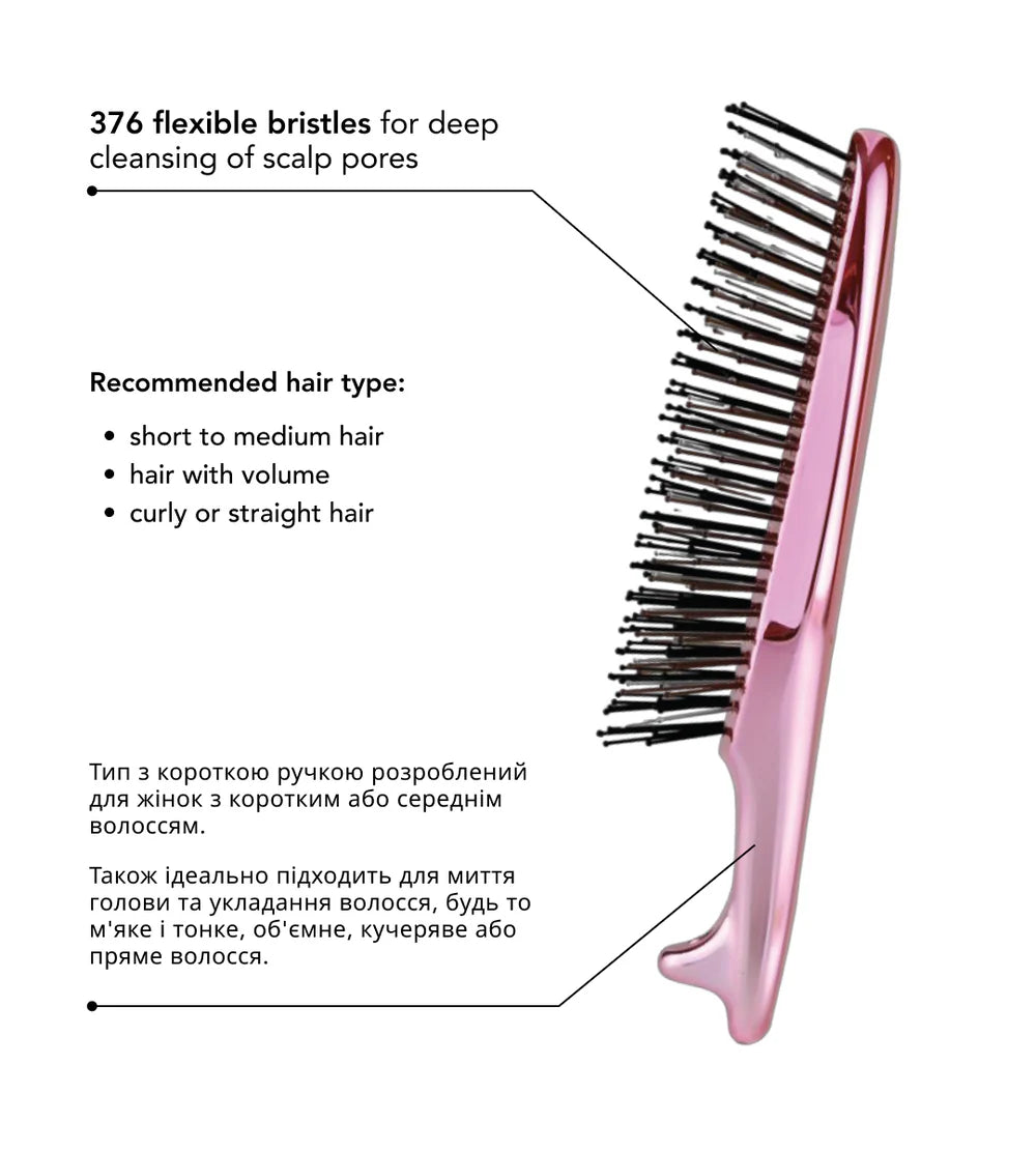 S-HEART-S Scalp Brush Gift Set Pink - zestaw szczotek do skóry głowy na podróż*